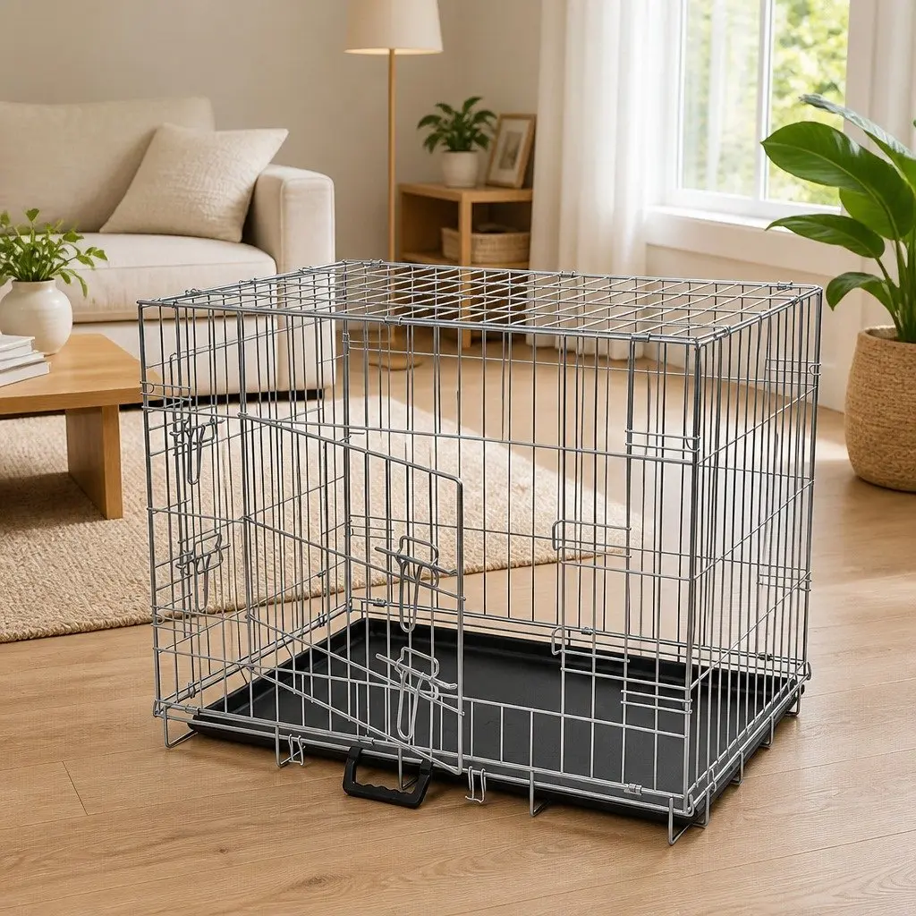 Foldable Metal Dog Bench M for Pet Care
