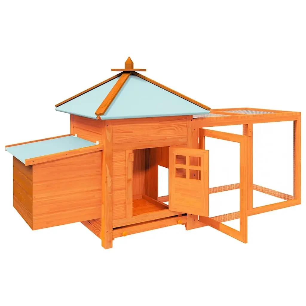 Outdoor Chicken Coop Nesting Box Run Large Iron Mesh Waterproof Fabric Brown
