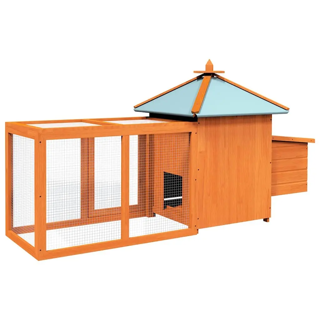 Outdoor Chicken Coop Nesting Box Run Large Iron Mesh Waterproof Fabric Brown