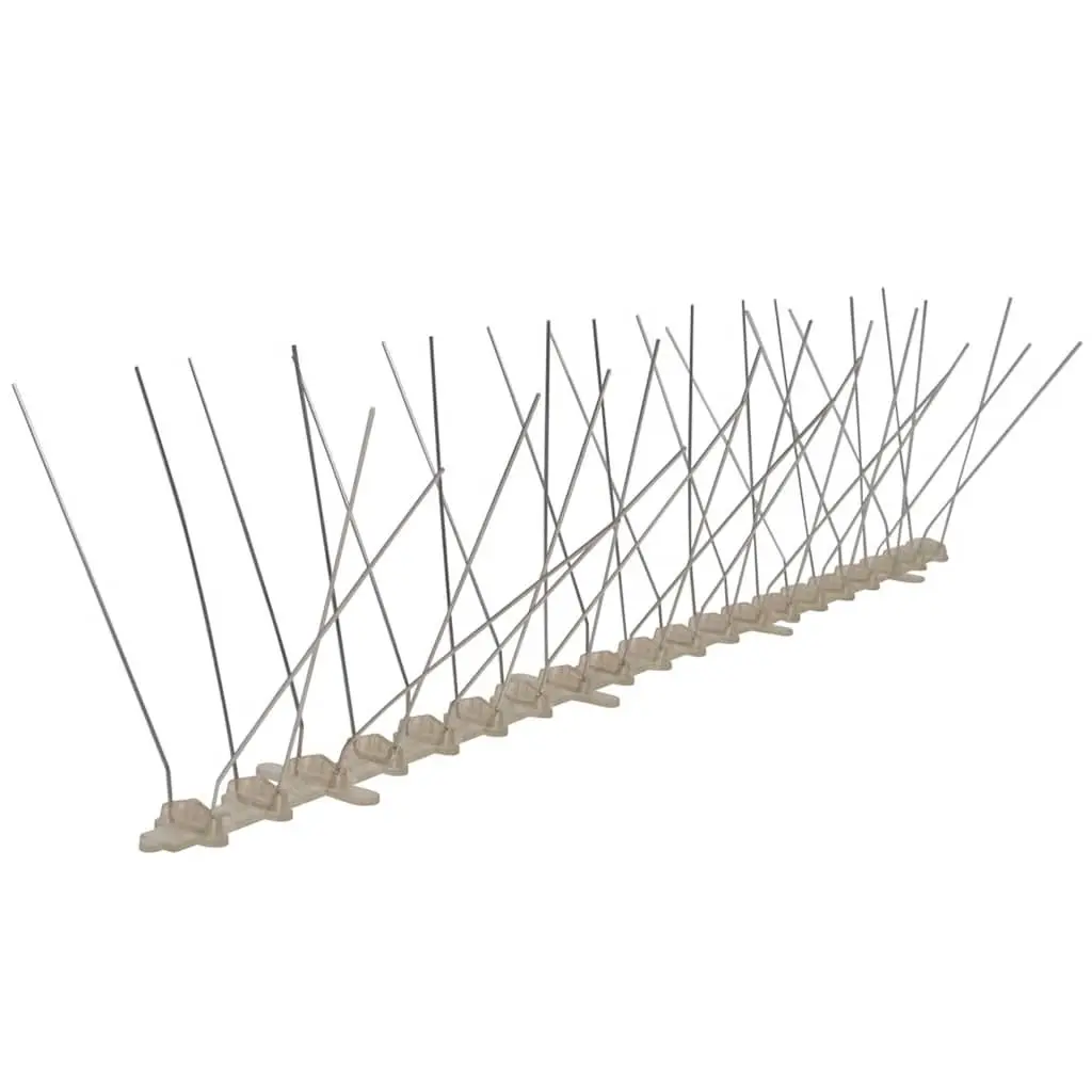 Bird Spikes Anti Bird Deterrent 3m 4 Row Silver