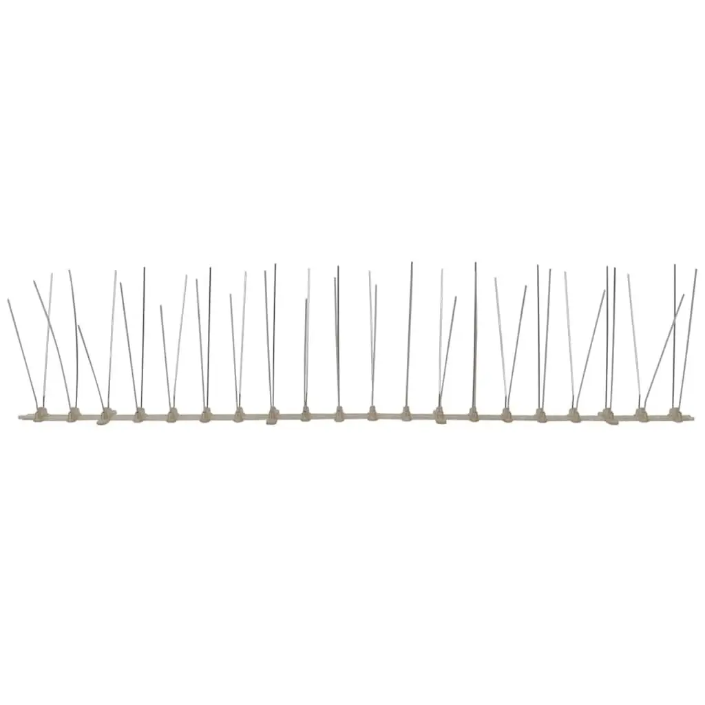 Bird Spikes Anti Bird Deterrent 3m 4 Row Silver