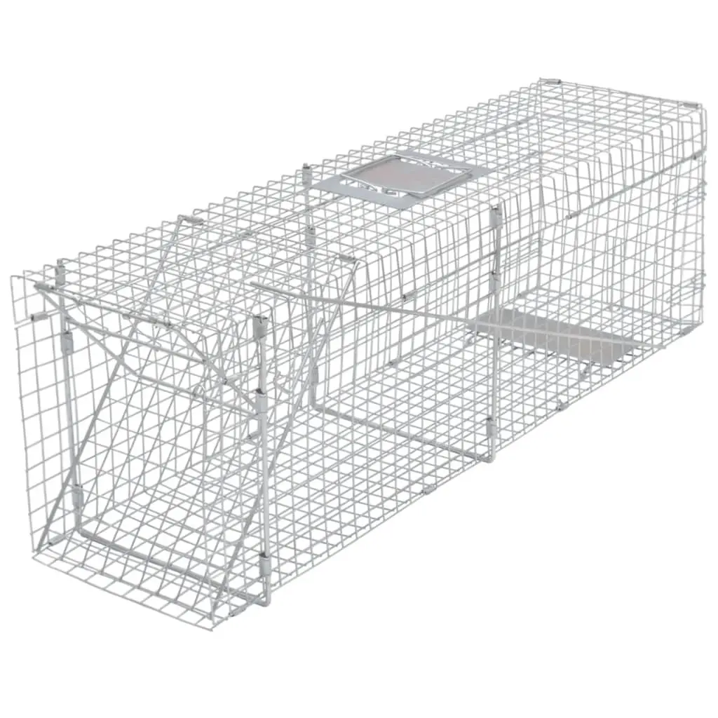 Live Trap Humane Animal Cage 100cm Single Door Wire Mesh