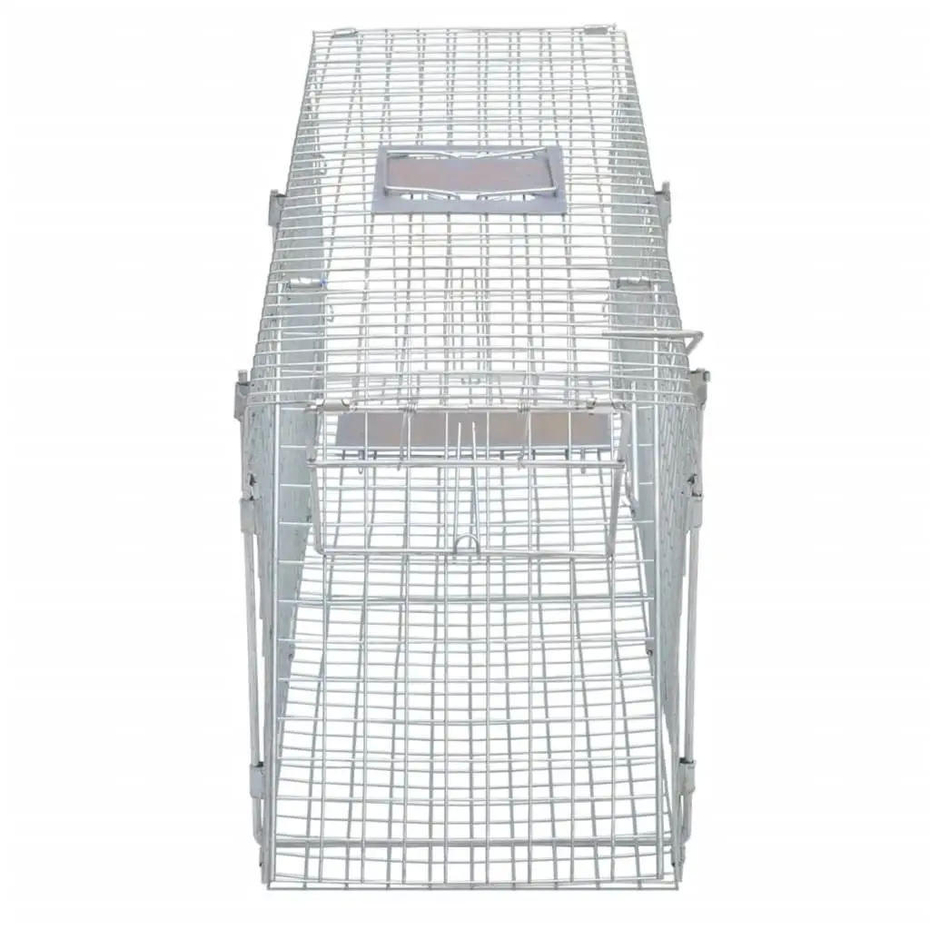 Live Trap Humane Animal Cage 100cm Single Door Wire Mesh