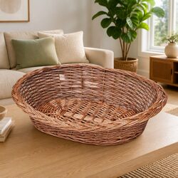 Comfortable and Practical Dog Basket Bed 69cm Brown