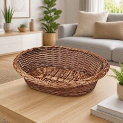 Affordable 50cm Brown Pet Bed for Dogs and Cats