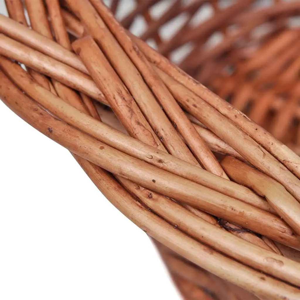 Dog Basket Pet Bed 50cm Brown Willow Woven Indoor Outdoor