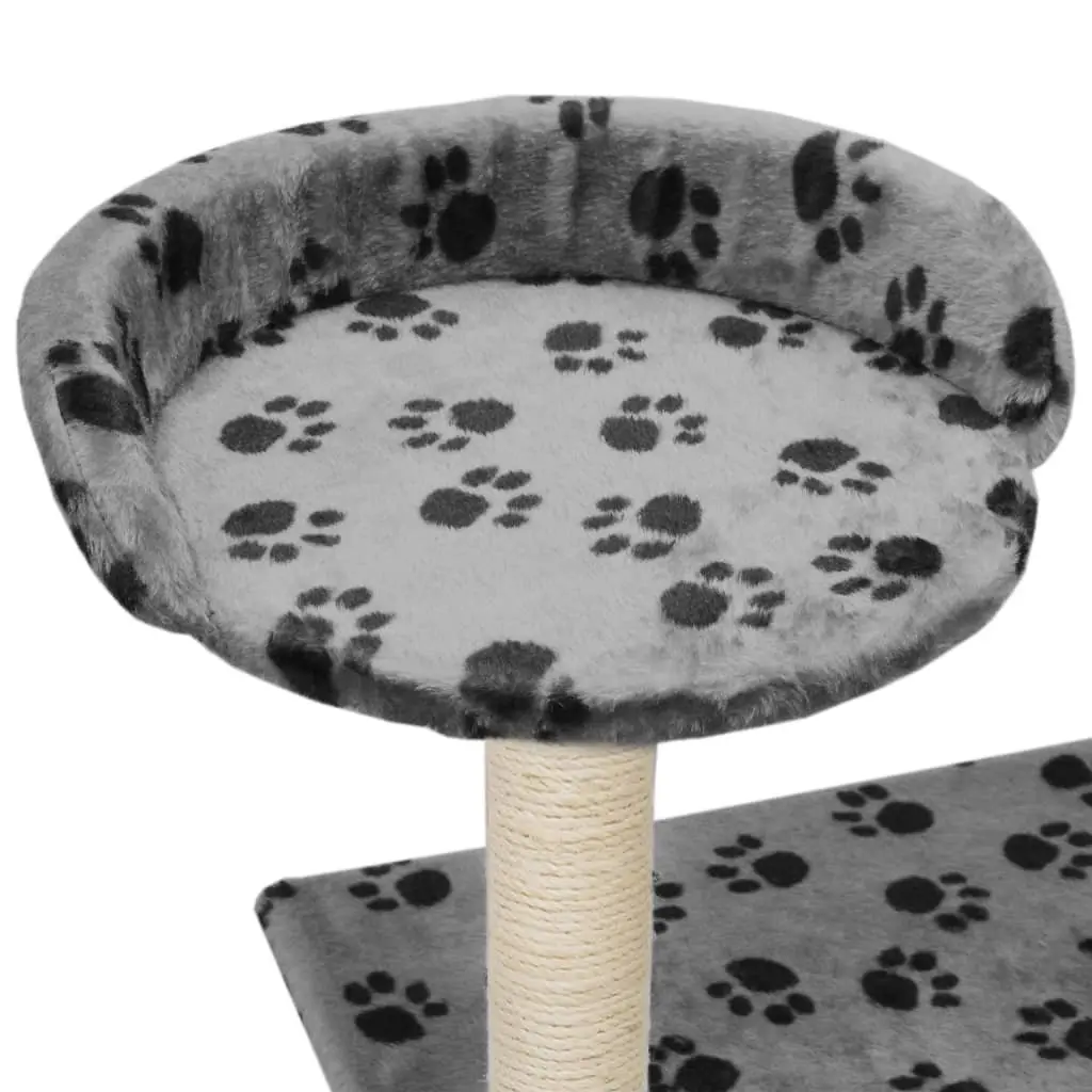Cat Tree Multi-Level Play Centre 95cm Grey with Sisal Scratching Posts