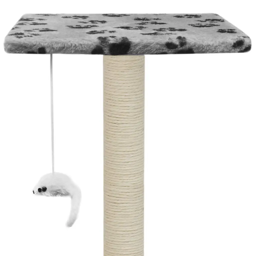 Cat Tree Multi-Level Play Centre 95cm Grey with Sisal Scratching Posts