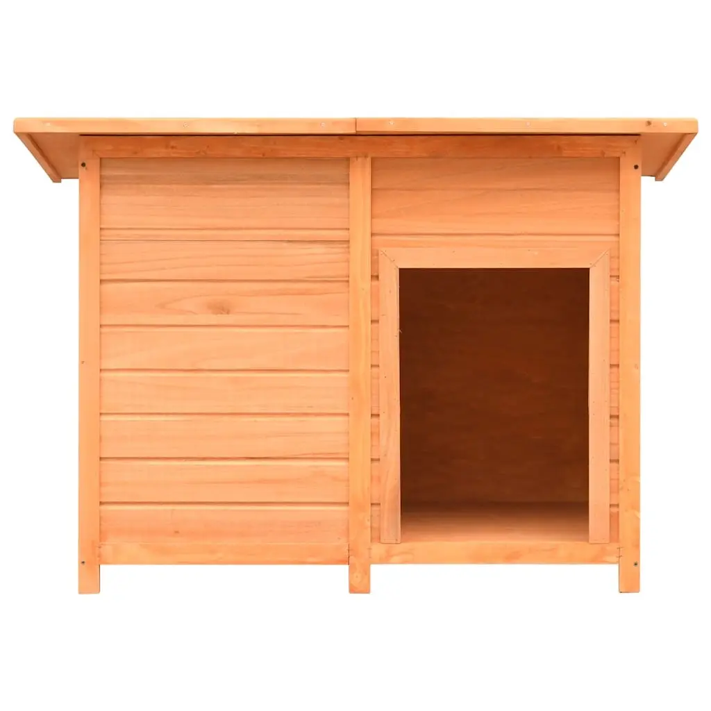 Dog House Wooden Kennel Outdoor Pet Cage 120 x 77 x 86 cm Brown