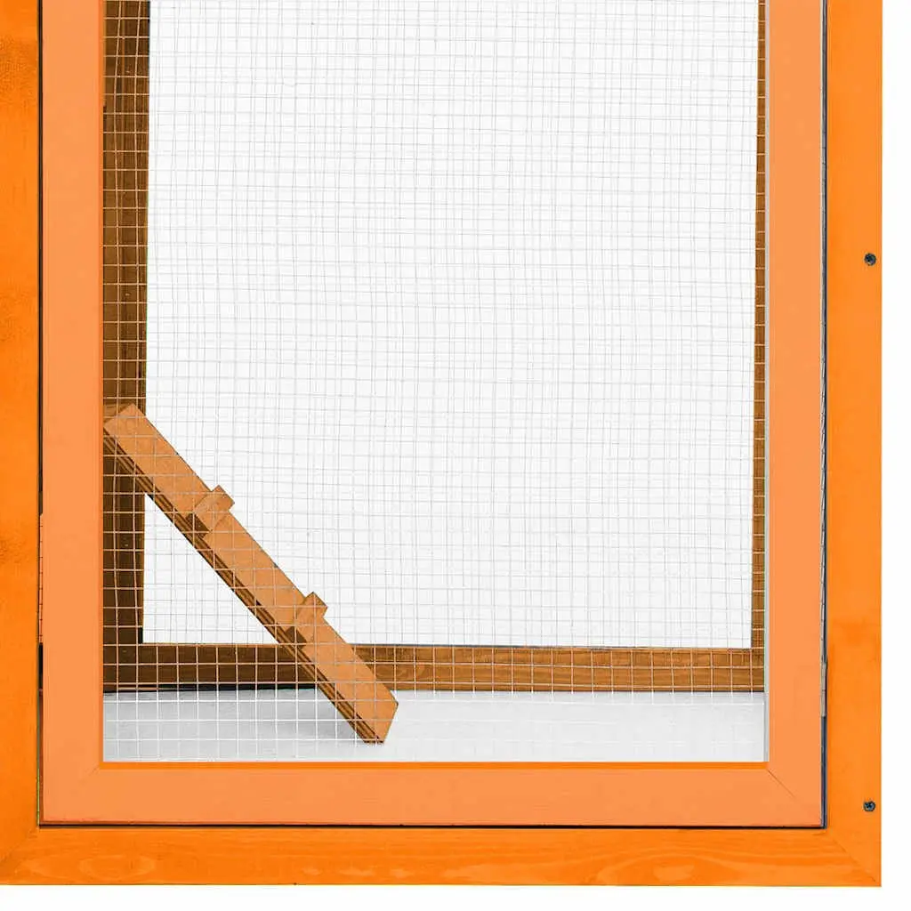 Chicken Cage Coop Hutch Wooden Hen House 170x81x110 cm Brown