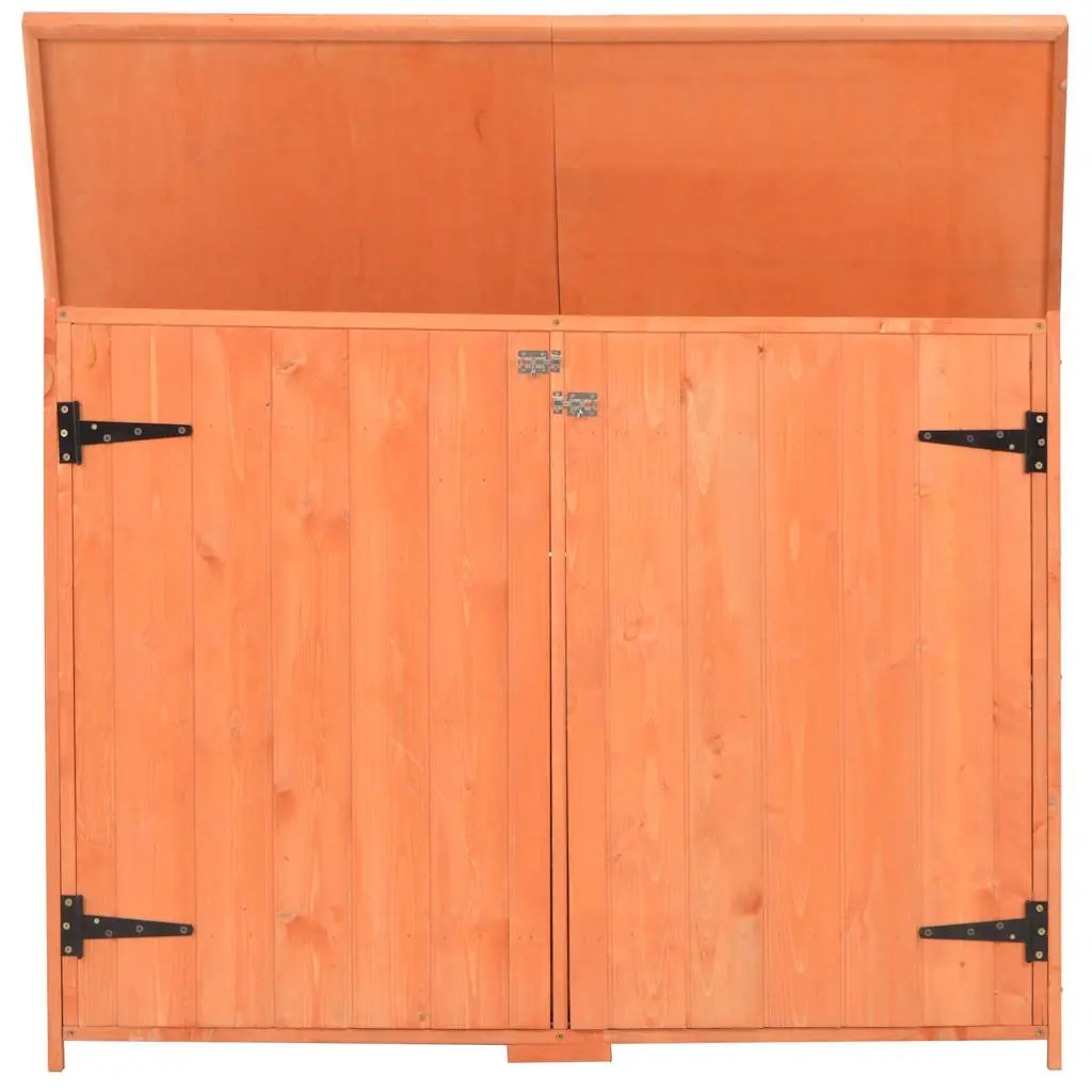Garden Storage Shed Outdoor Tool Organiser 128 x 42 x 91 cm Brown