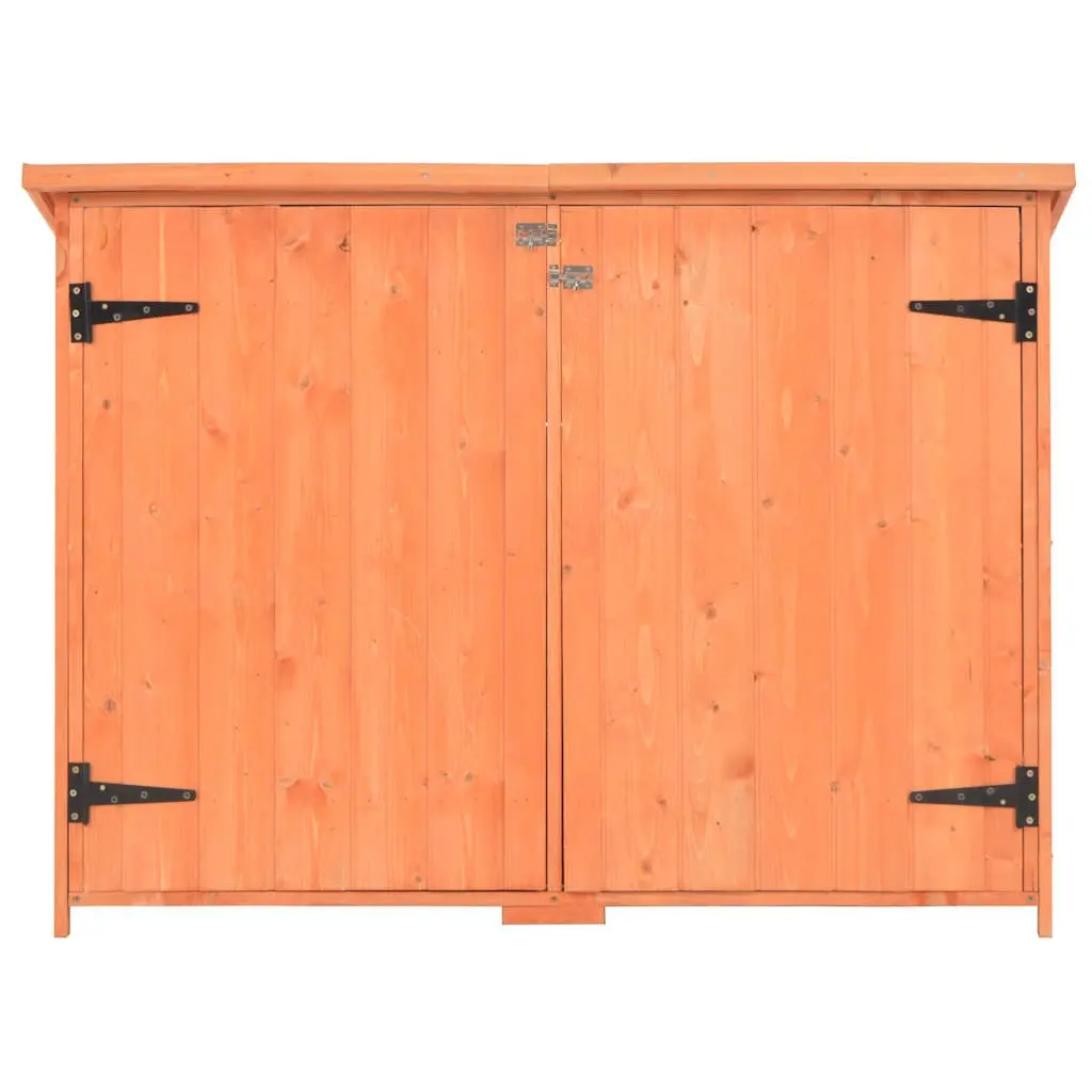 Garden Storage Shed Outdoor Tool Organiser 128 x 42 x 91 cm Brown