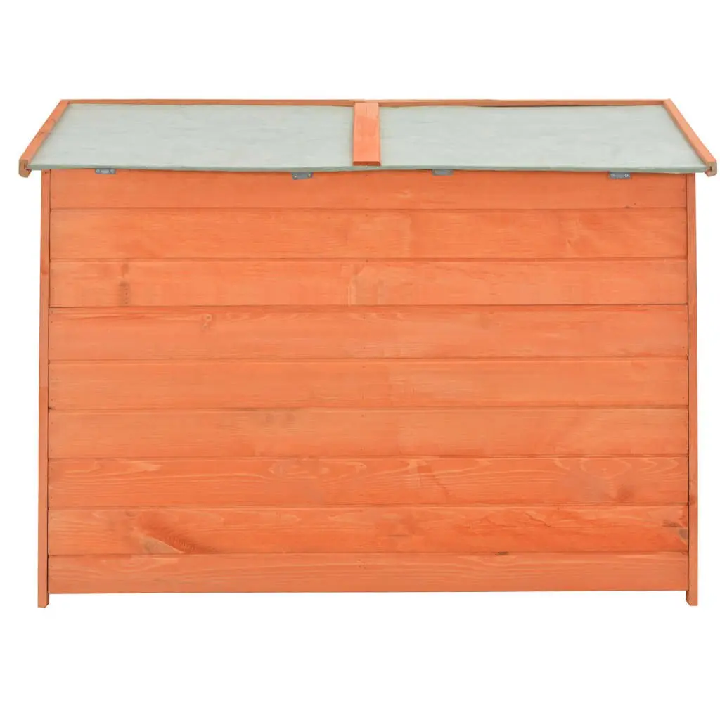 Garden Storage Shed Outdoor Tool Organiser 128 x 42 x 91 cm Brown