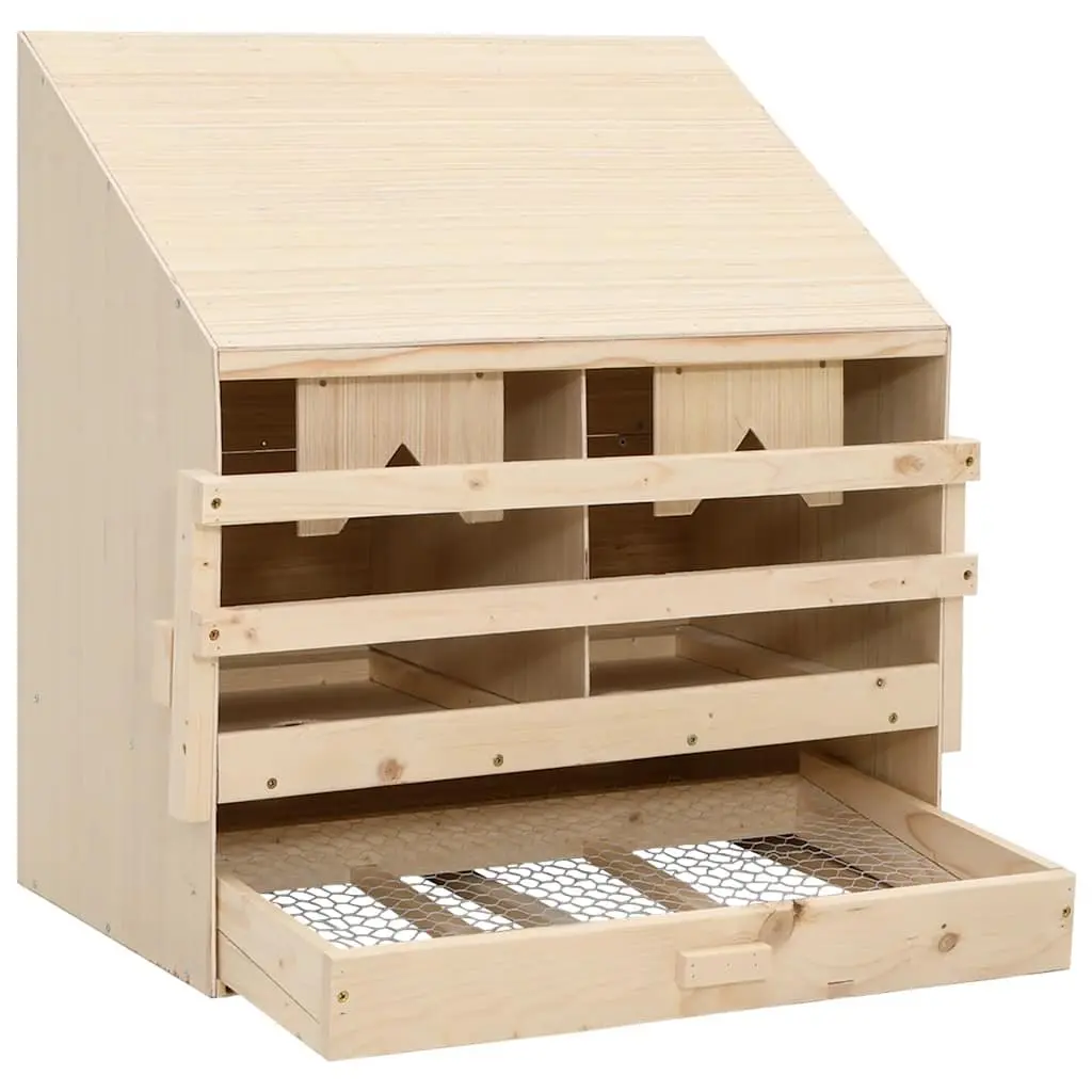 Wooden Chicken Laying Nest Box 2 Compartments for Egg Collection 63 x 40 x 65 cm