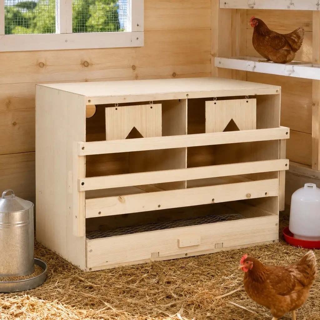 Wooden Chicken Nest Box for Egg Collection