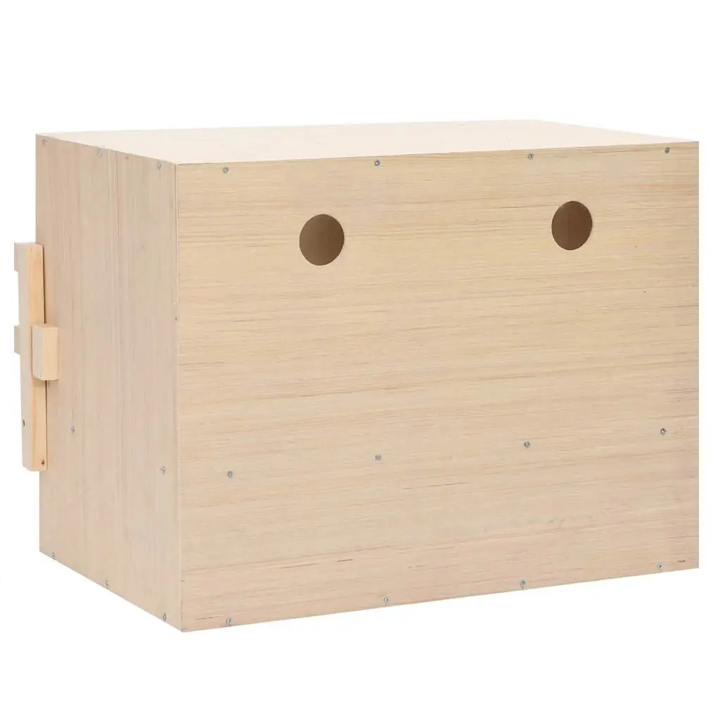 Wooden Chicken Laying Nest Box 2 Compartments for Egg Collection 63 x 40 x 45 cm
