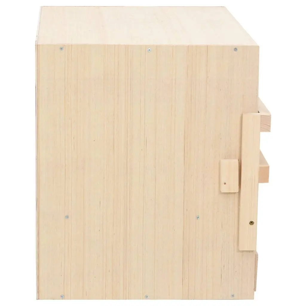 Wooden Chicken Laying Nest Box 2 Compartments for Egg Collection 63 x 40 x 45 cm