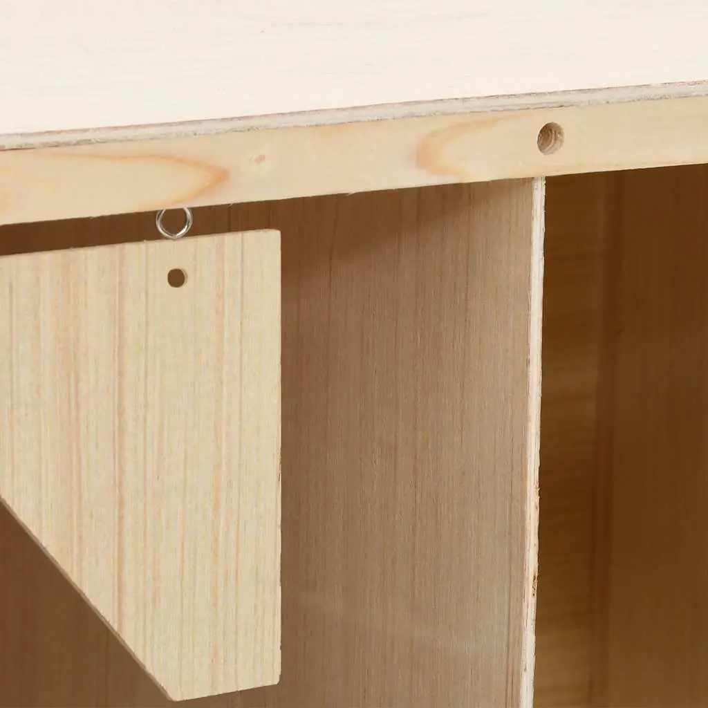 Wooden Chicken Laying Nest Box 2 Compartments for Egg Collection 63 x 40 x 45 cm