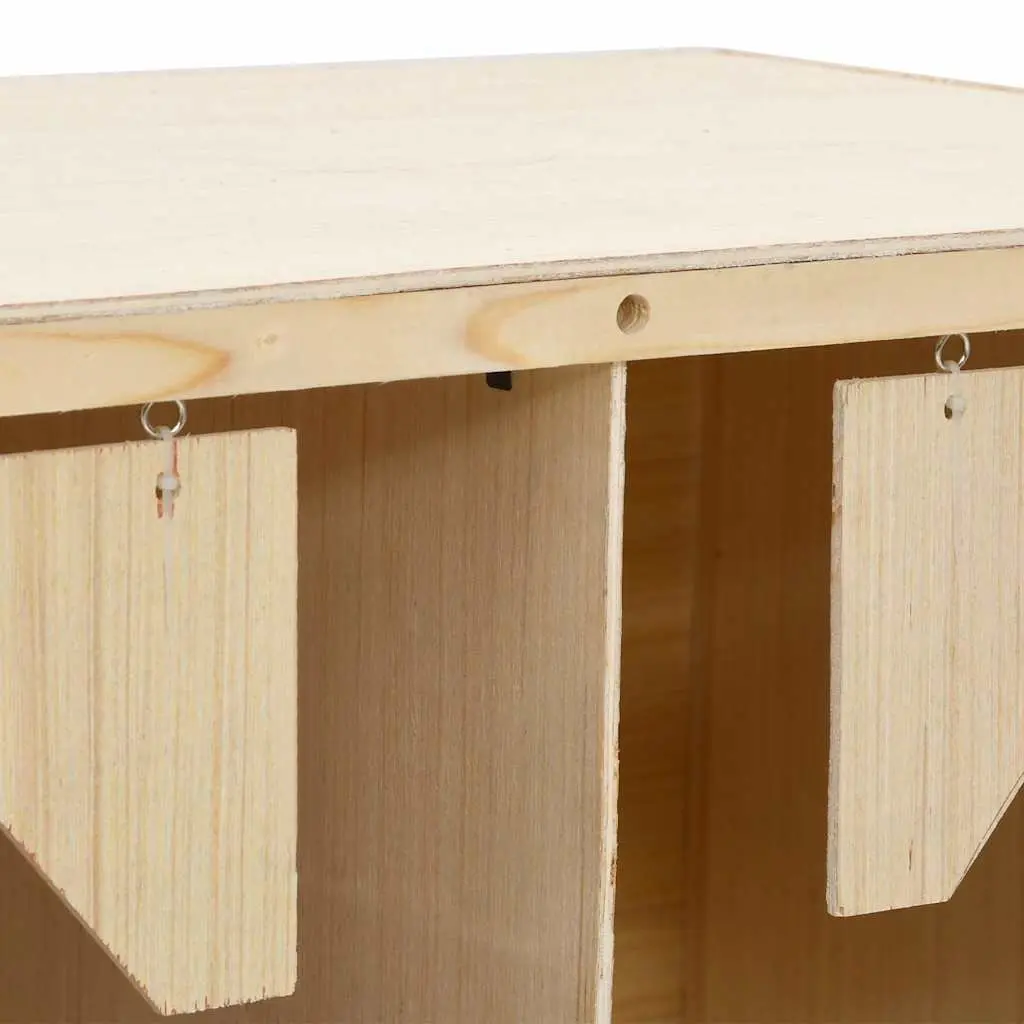 Chicken Laying Nest Box Wooden Poultry Egg Collection 3 Compartments 72 x 33 x 38 cm
