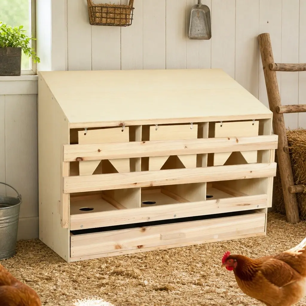 Chicken Nesting Box with Easy Egg Collection