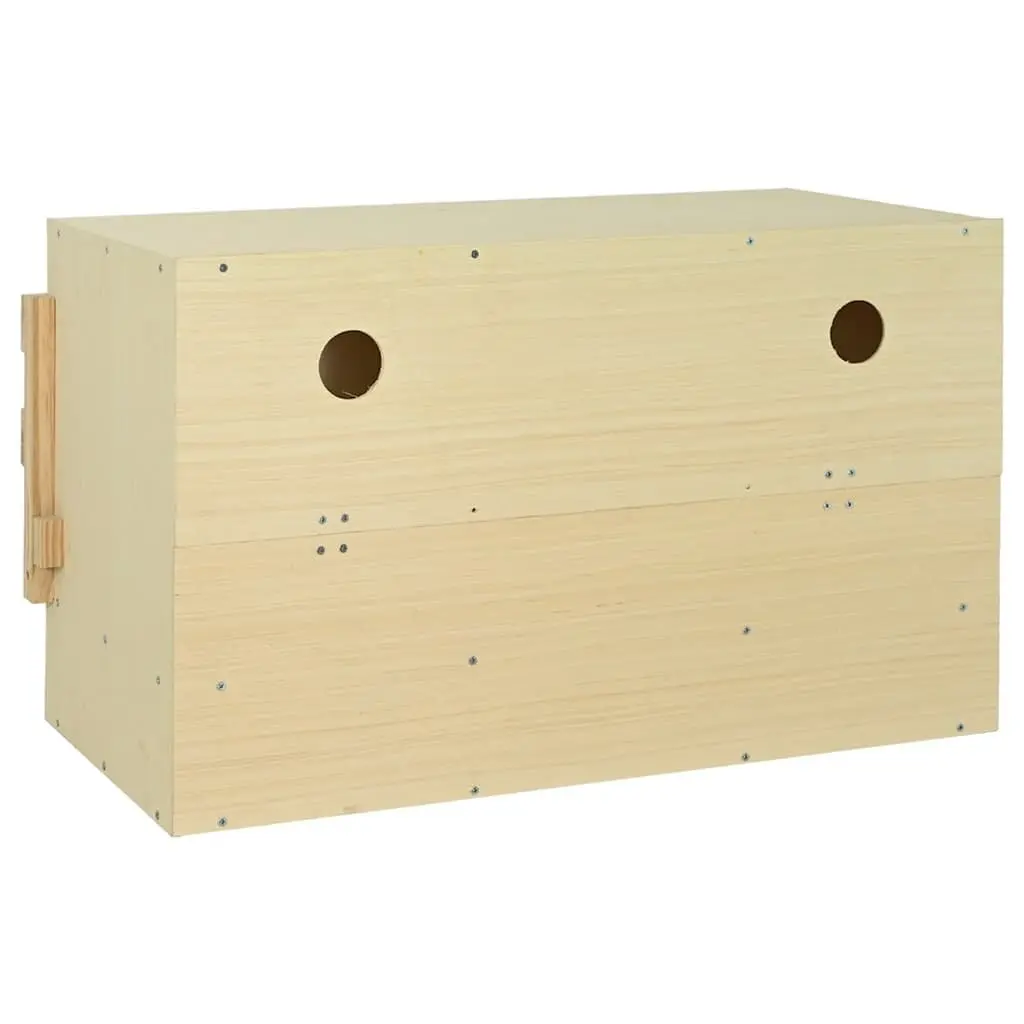 Wooden Chicken Laying Nest 3 Compartments Poultry Nesting Box Egg Collection