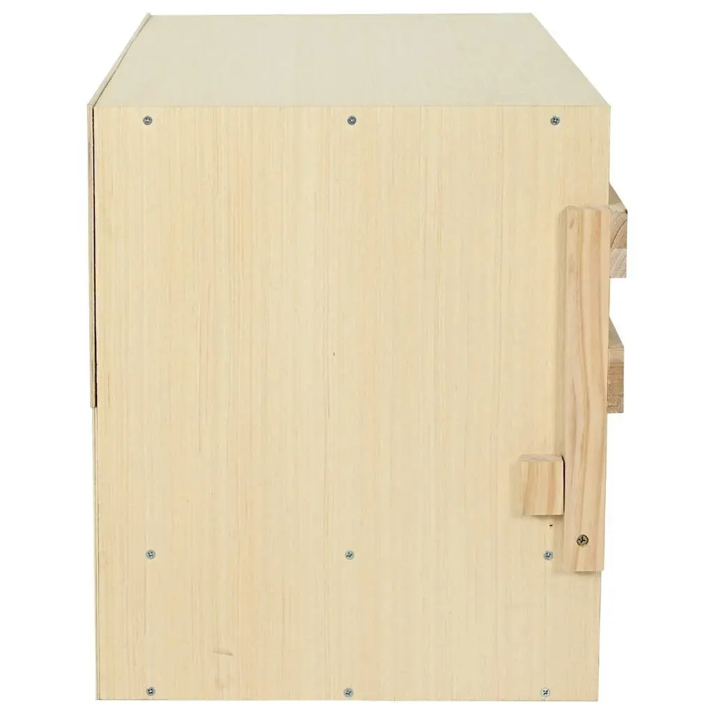 Wooden Chicken Laying Nest 3 Compartments Poultry Nesting Box Egg Collection