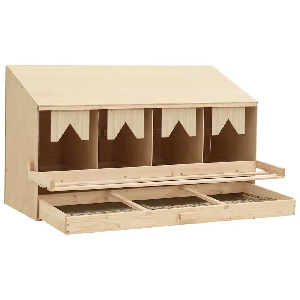 Wooden Chicken Laying Nest 4 Compartment Egg Collection Box 106x40x59cm