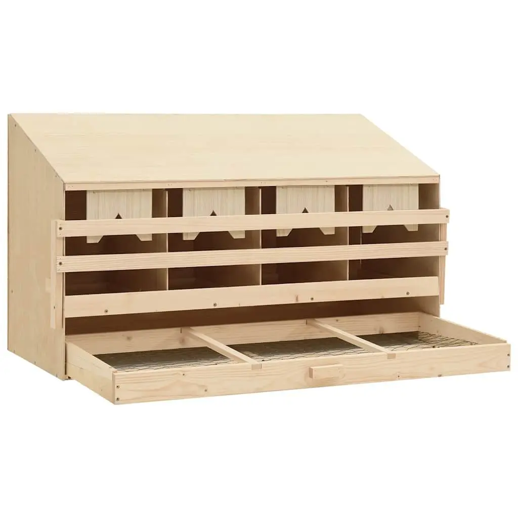 Wooden Chicken Laying Nest 4 Compartment Egg Collection Box 106x40x59cm
