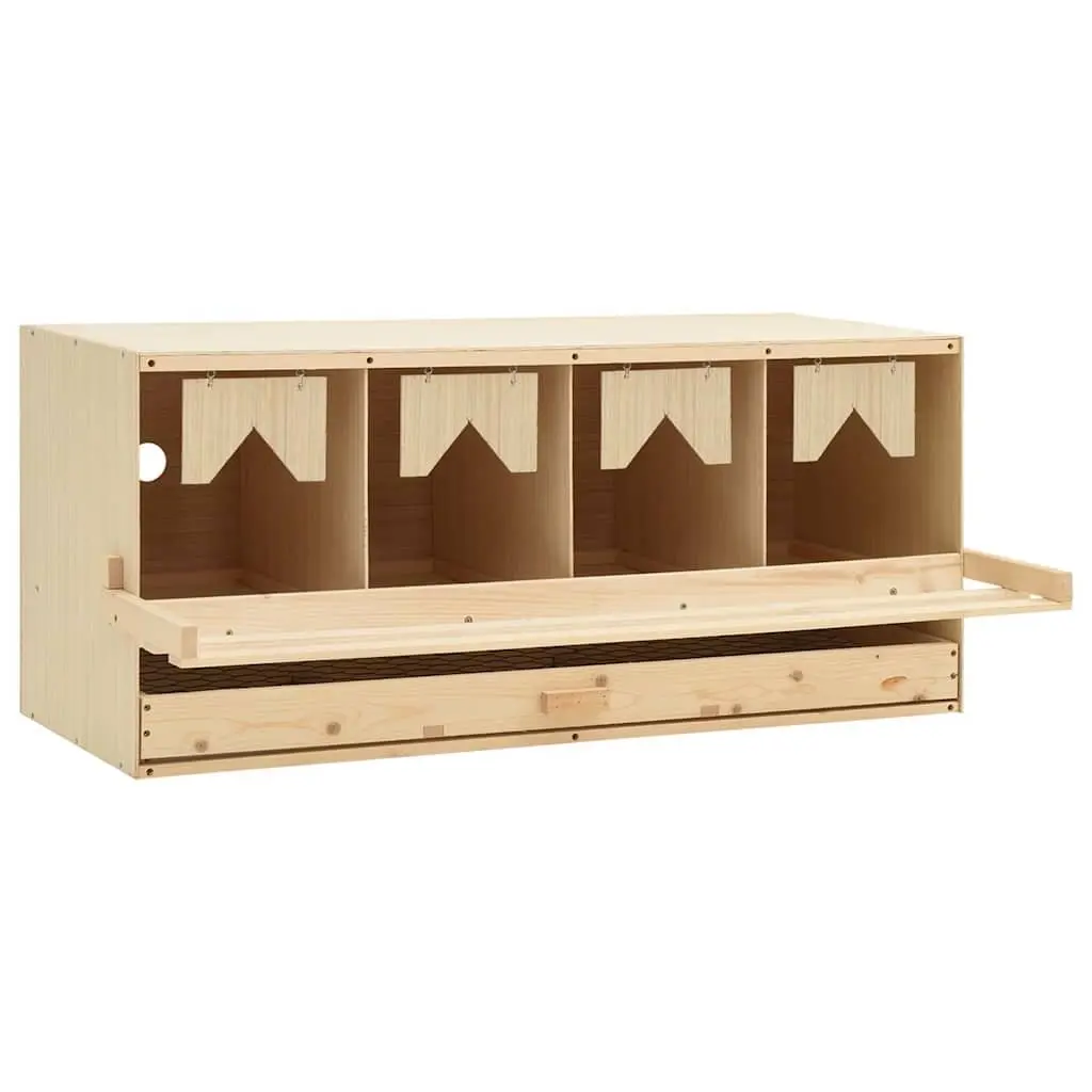 Chicken Laying Nest Box Wooden Nesting Box 4 Compartments for Egg Collection 106x40x45cm