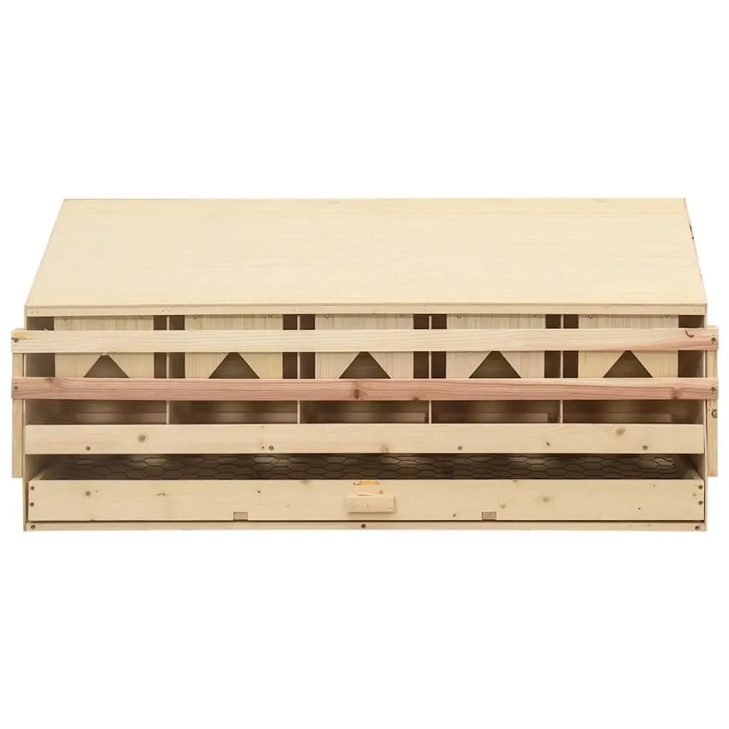 Wooden Nesting Box Chicken Laying Nest 5 Compartments Egg Collection 117x33x54cm Brown