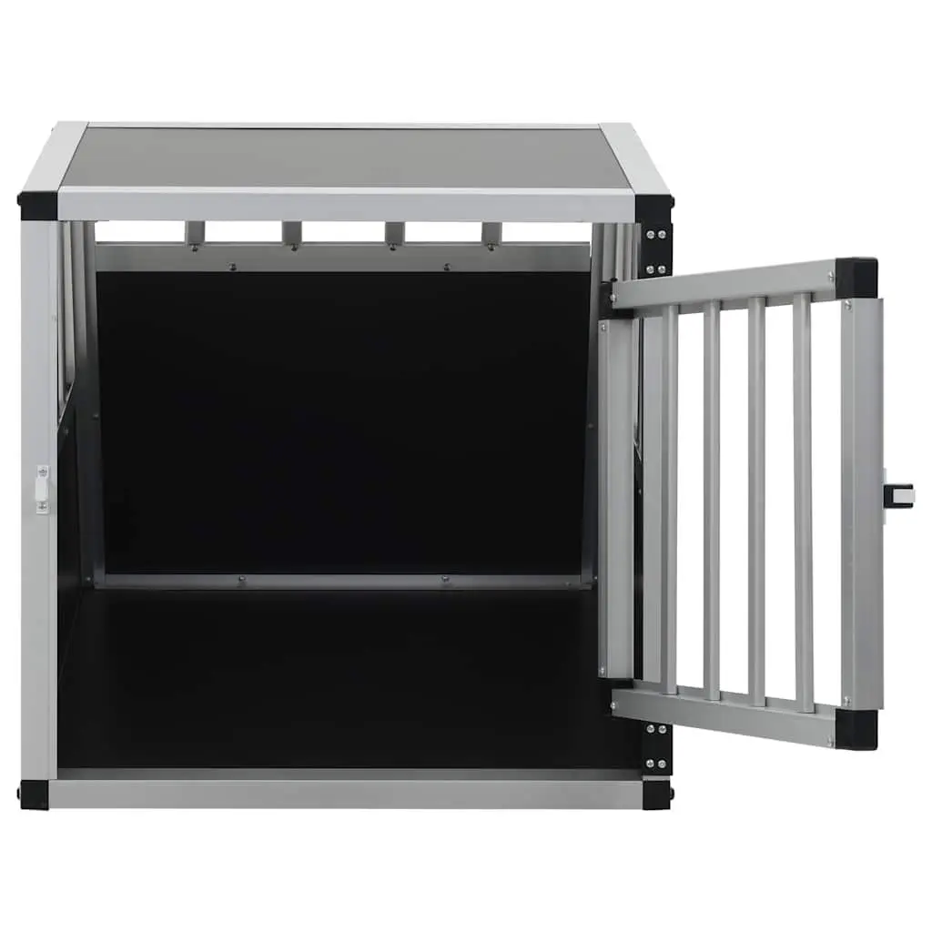 Dog Cage Portable Car Travel Crate Silver 54x69x50cm