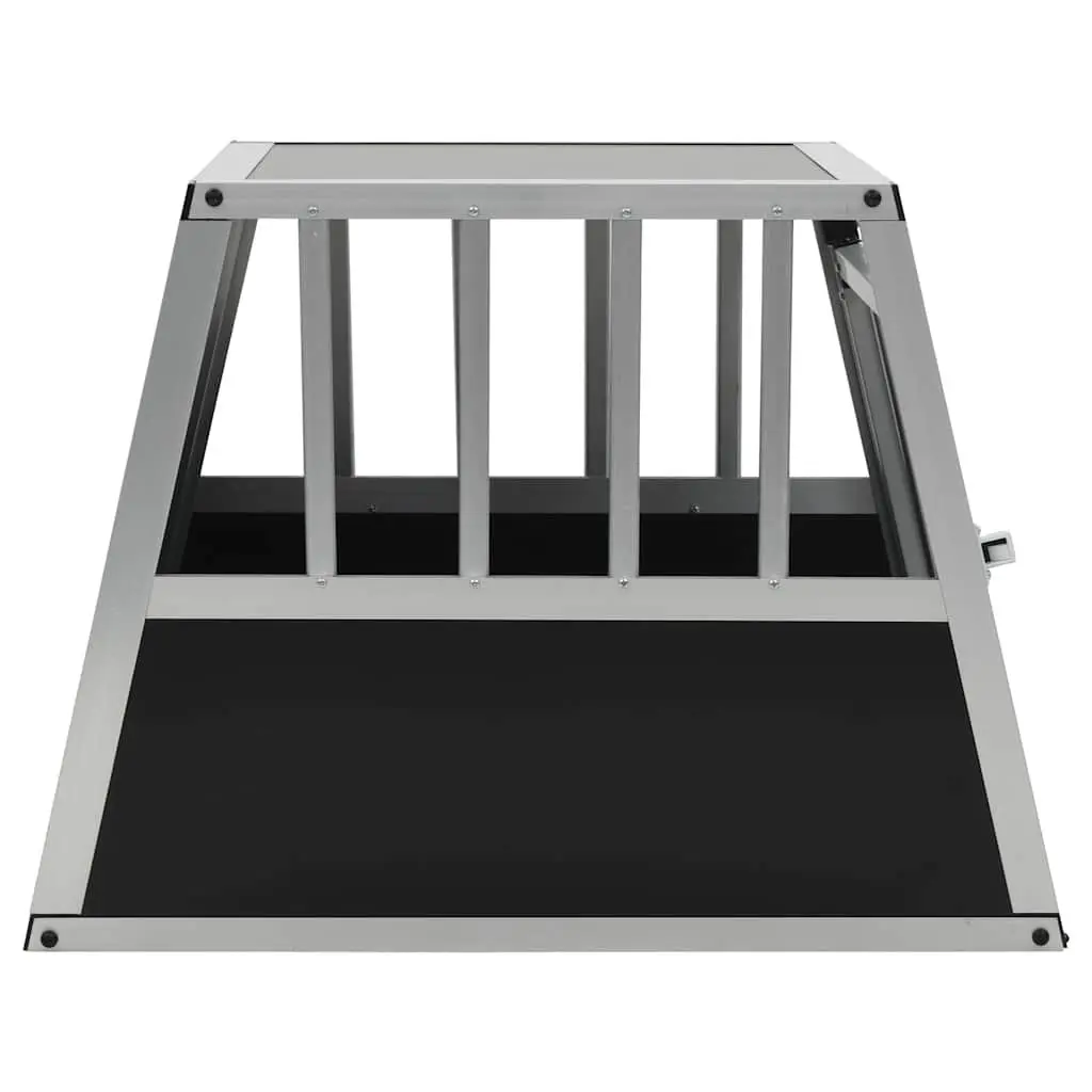 Dog Cage Portable Car Travel Crate Silver 54x69x50cm