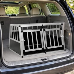 Reliable Dog Cage with Double Door for Comfortable Travel