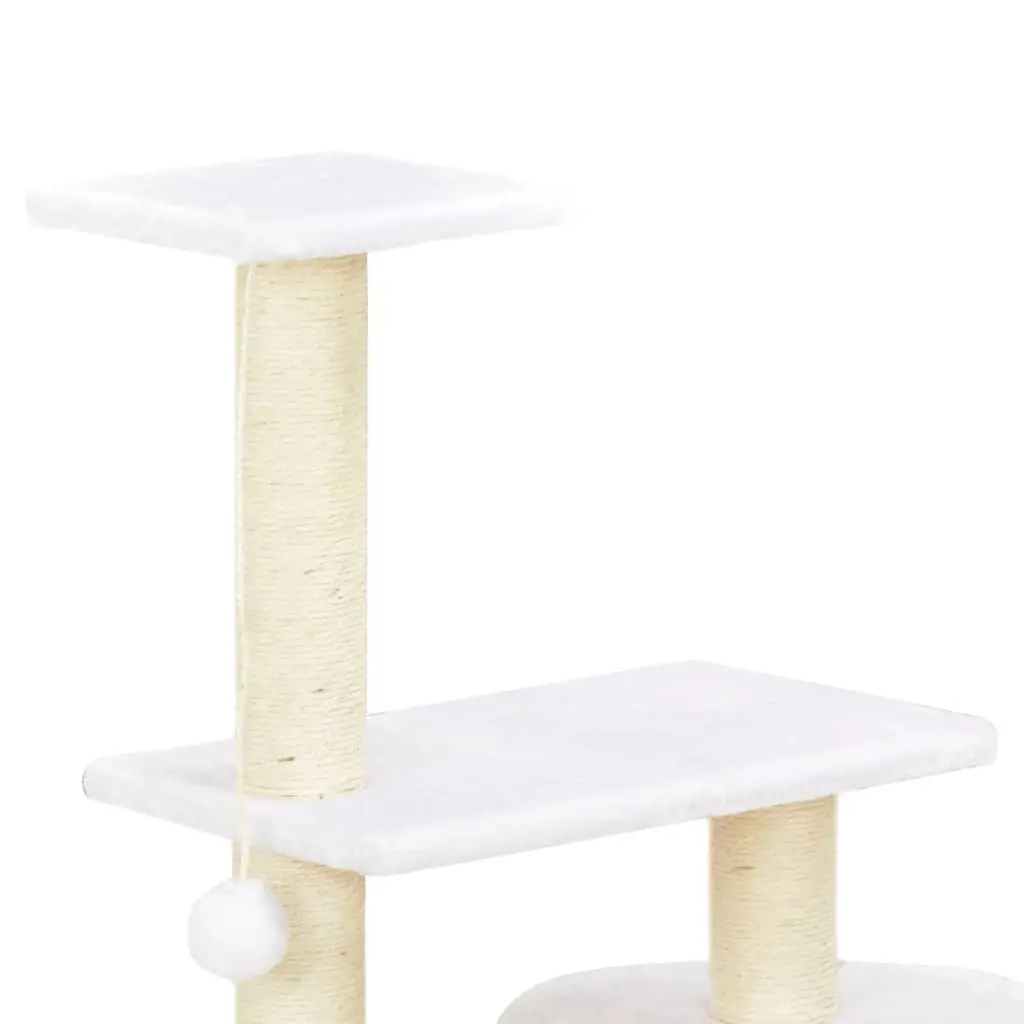 Cat Tree Scratching Post Compact Brown Sisal Rope Perch Climb House Platform