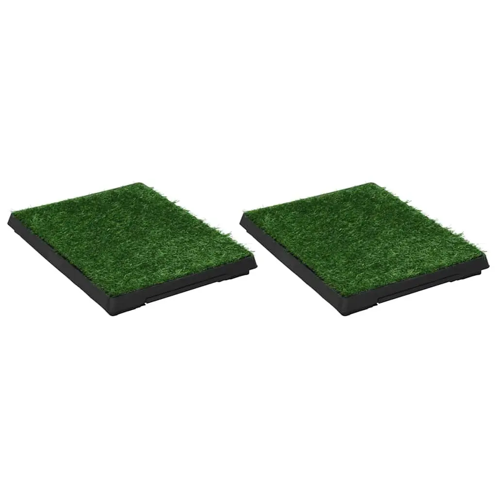 Pet Toilet Training Pad Indoor Potty 63 x 50 cm Artificial Grass Mat 2 Pack