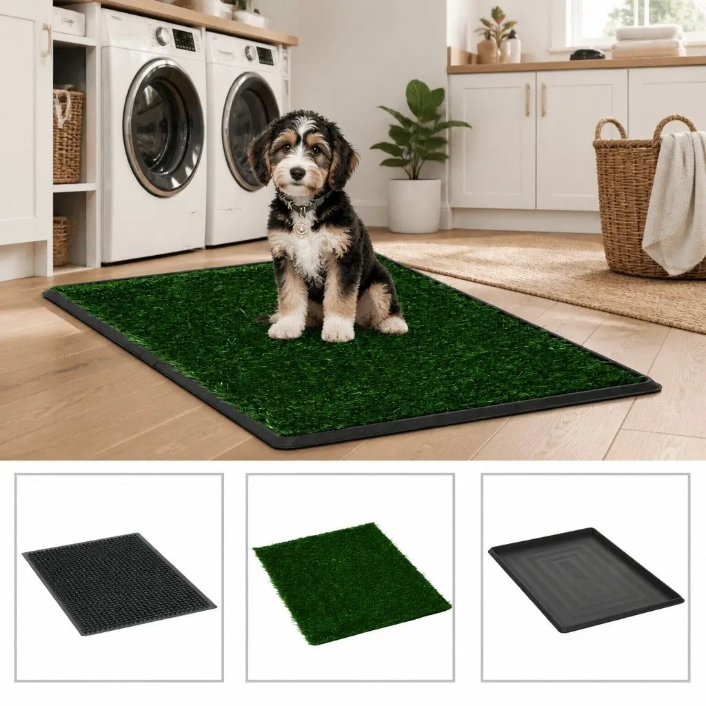 Pet Training Toilet Indoor Potty Pad 2 Pack Artificial Turf Grass Mat