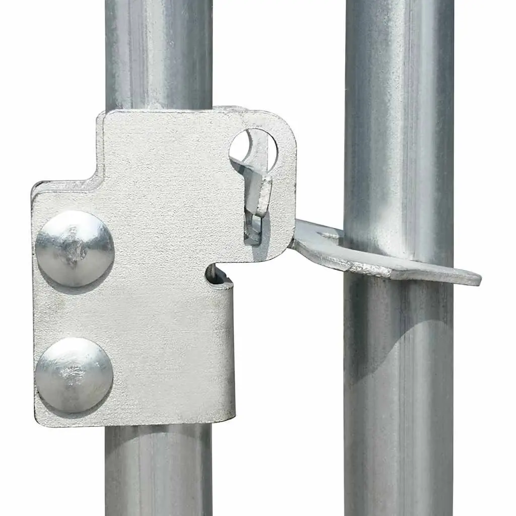 Galvanised Steel Outdoor Run Enclosure 2.75m x 2m x 1.92m for Chickens and Small Animals Silver