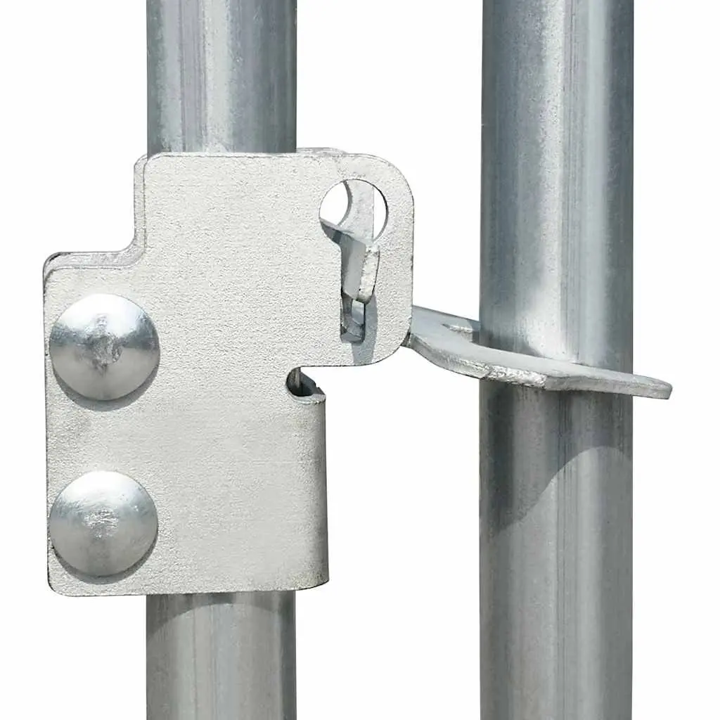 Outdoor Chicken Cage Galvanised Steel Large Enclosure Run Aviary Silver 2.75 x 8 x 1.92 m