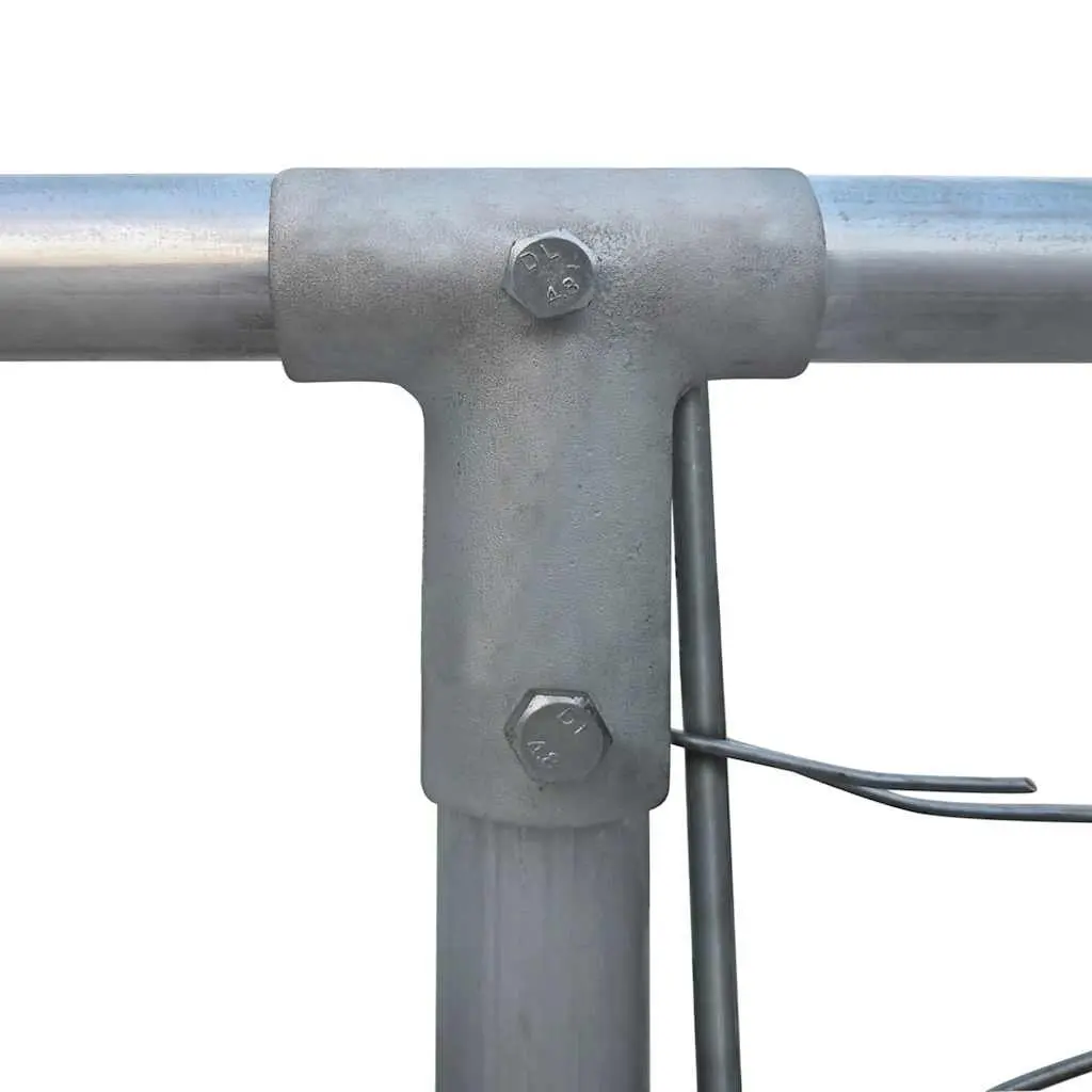 Dog Kennel Outdoor Exercise Pen 2 x 2 x 1 m Silver Galvanised Steel