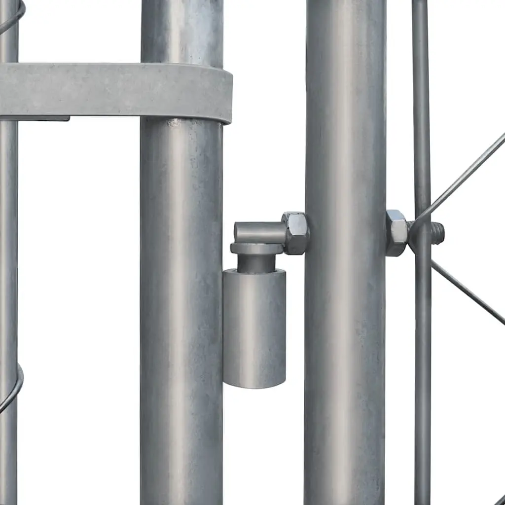 Dog Kennel Outdoor Exercise Pen 2 x 2 x 1 m Silver Galvanised Steel