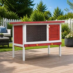 Comfortable and Practical Outdoor Rabbit Hutch