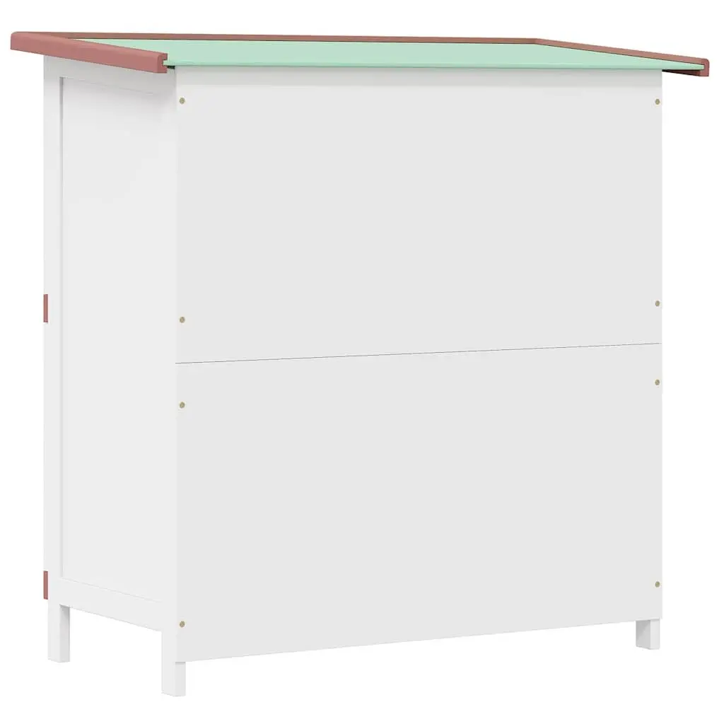 Rabbit Hutch Outdoor Pet Cage 2 Layers 4 Doors Brown