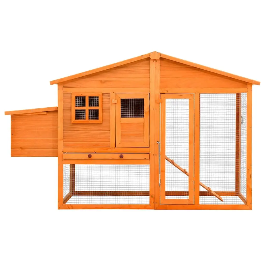 Chicken Coop Nest Box Large Run Galvanised Steel Wire Mesh Brown