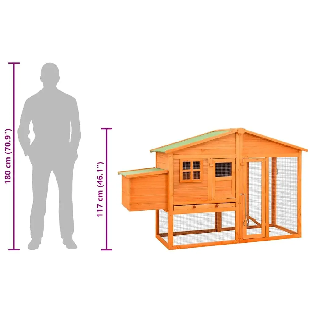 Chicken Coop Nest Box Large Run Galvanised Steel Wire Mesh Brown