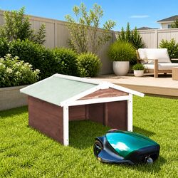 Wooden Lawn Mower Garage – Practical and Reliable