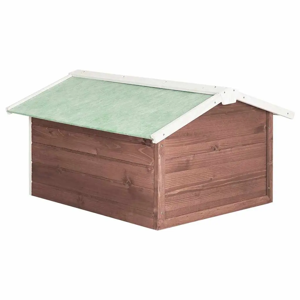 Robotic Lawn Mower Garage Outdoor Protection Wooden Shelter 72x87x50cm Brown White