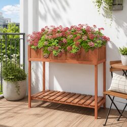 Versatile Wooden Herb Planter for Outdoor Use