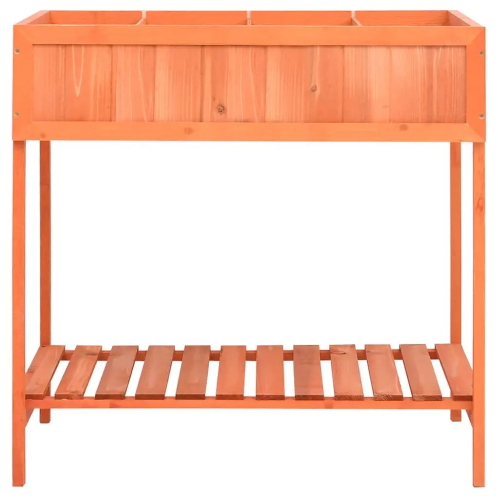 Wooden Herb Planter Raised Garden Box 80 x 60 x 80 cm Brown