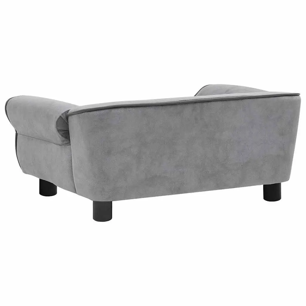 Dog Sofa Plush Pet Bed Couch 72x45x30 cm Grey for Small Dogs Cats Lounge Furniture