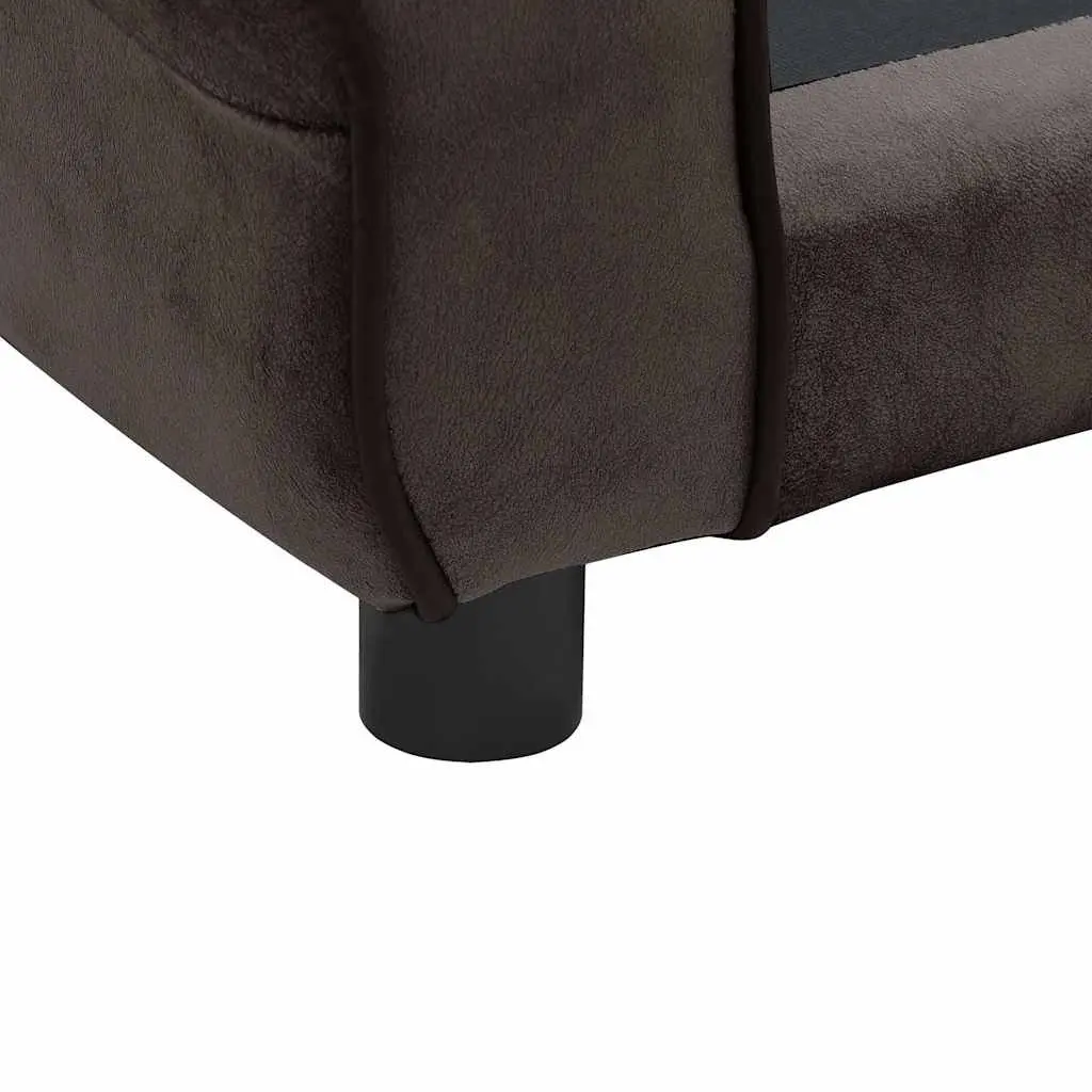 Dog Sofa Pet Bed Plush Cushion Brown for Small Animals Cats Dogs